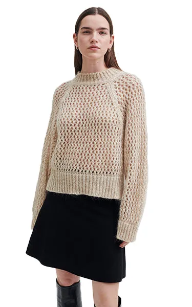 Second Female Open Weave Sweater Cream