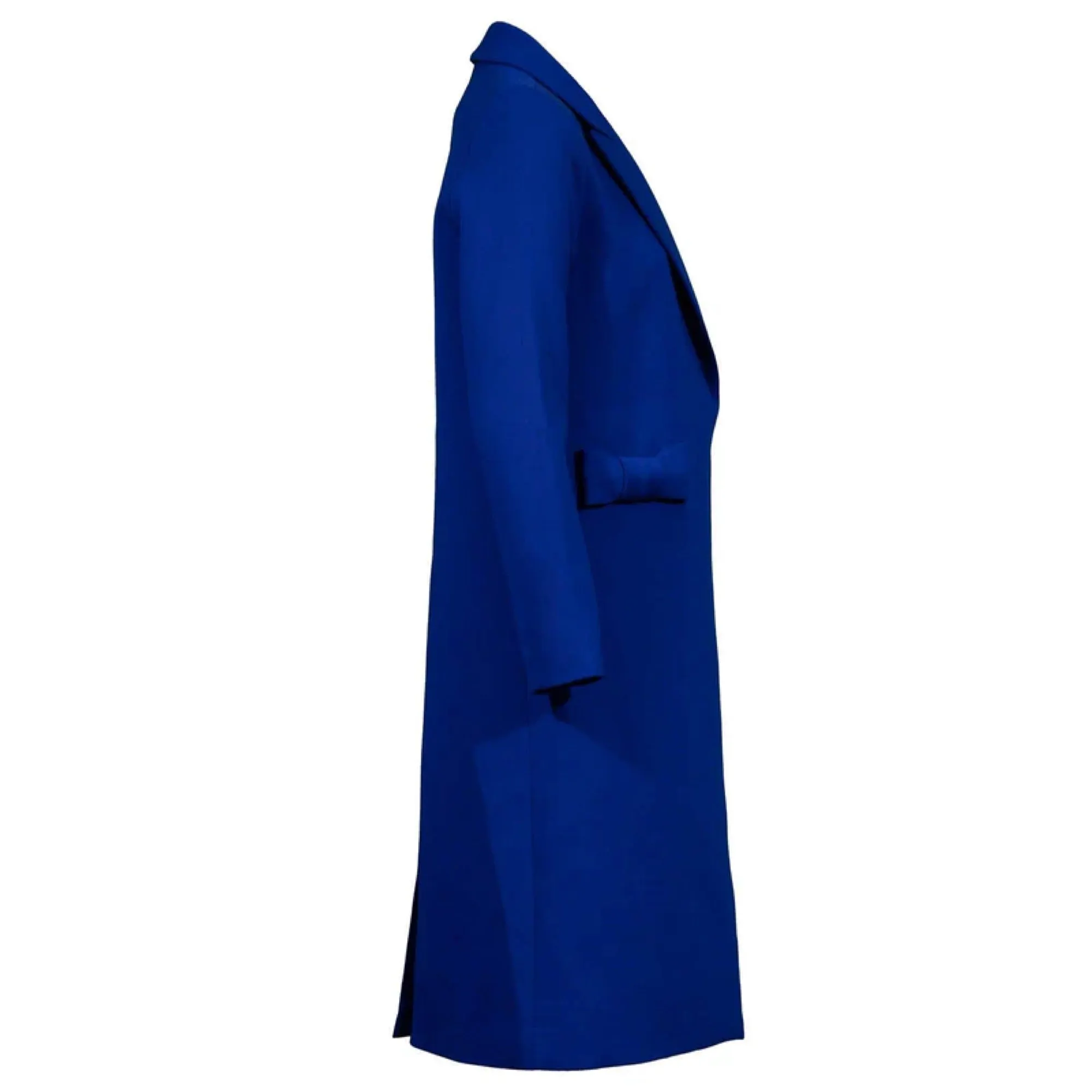 Smythe Cobalt Wool Stretch Bow Coat