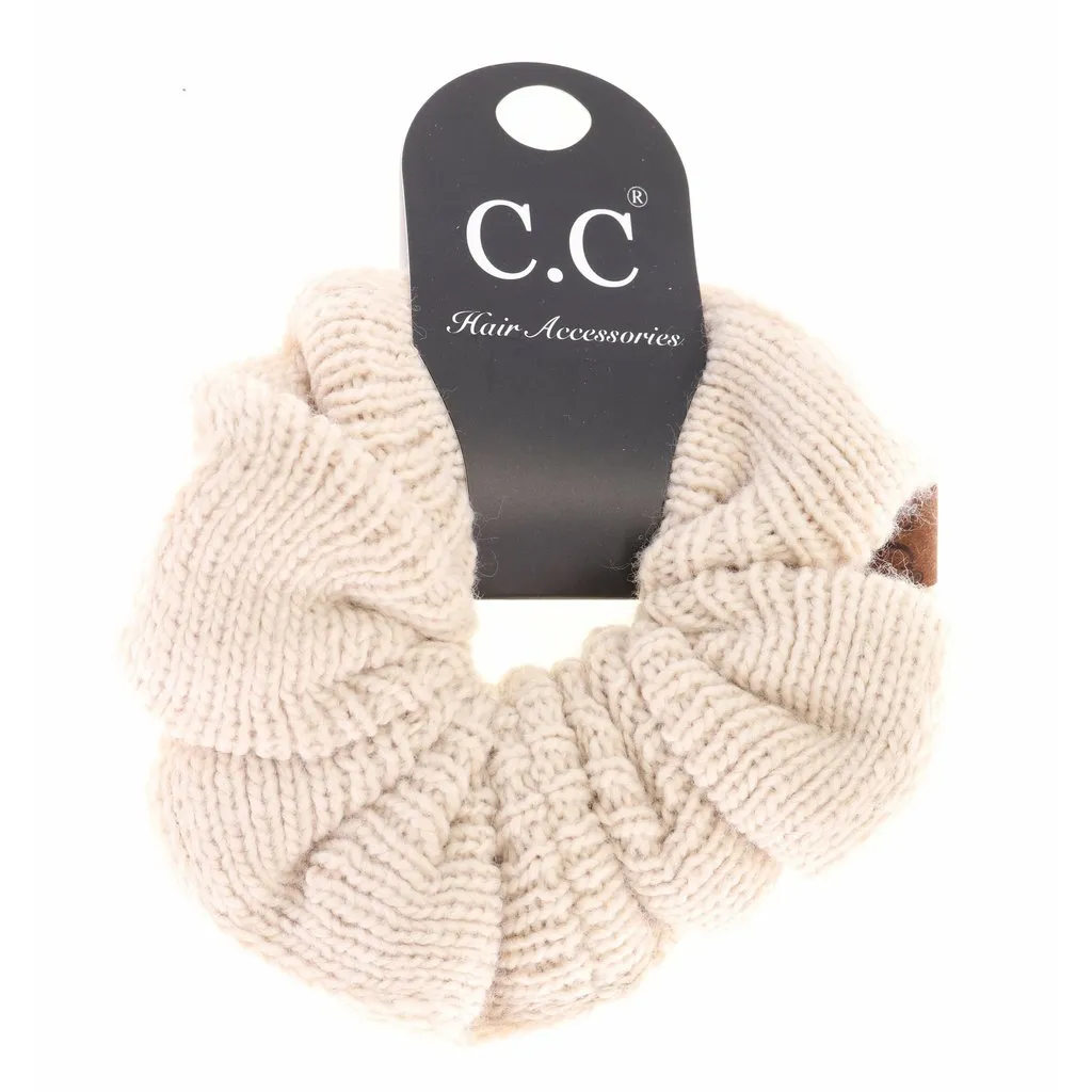 SOLID KNIT PONYTAIL C.C SCRUNCHIE