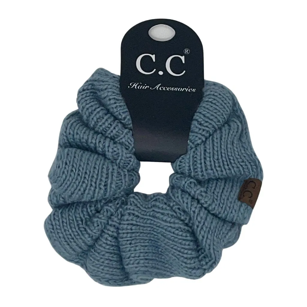 SOLID KNIT PONYTAIL C.C SCRUNCHIE