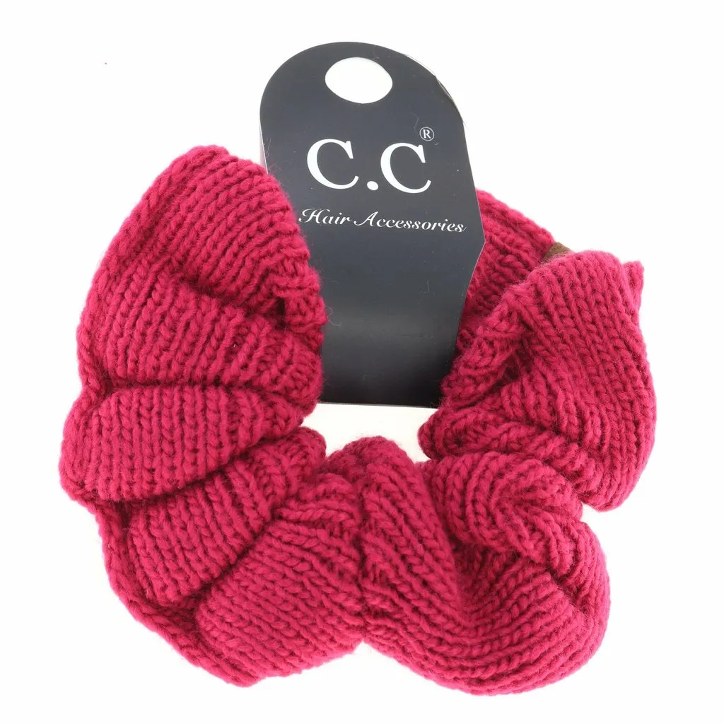 SOLID KNIT PONYTAIL C.C SCRUNCHIE