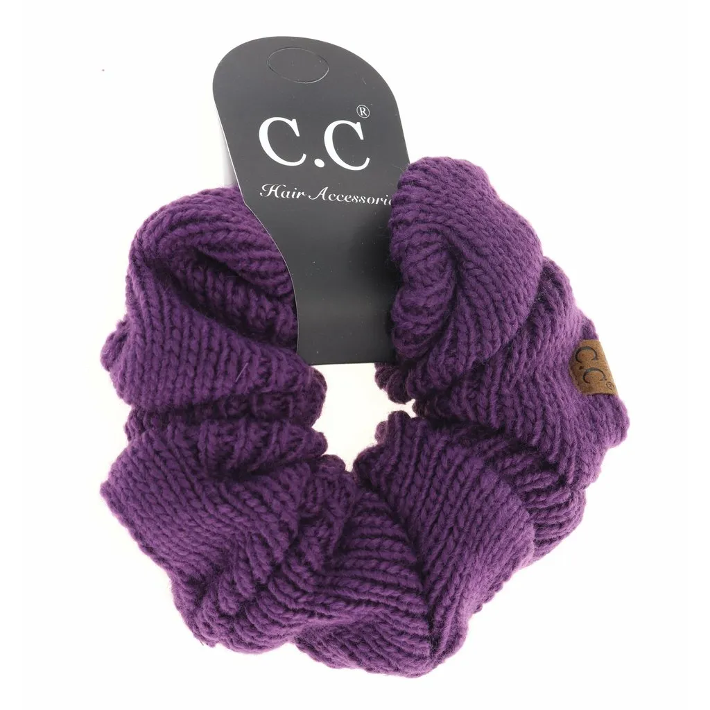 SOLID KNIT PONYTAIL C.C SCRUNCHIE