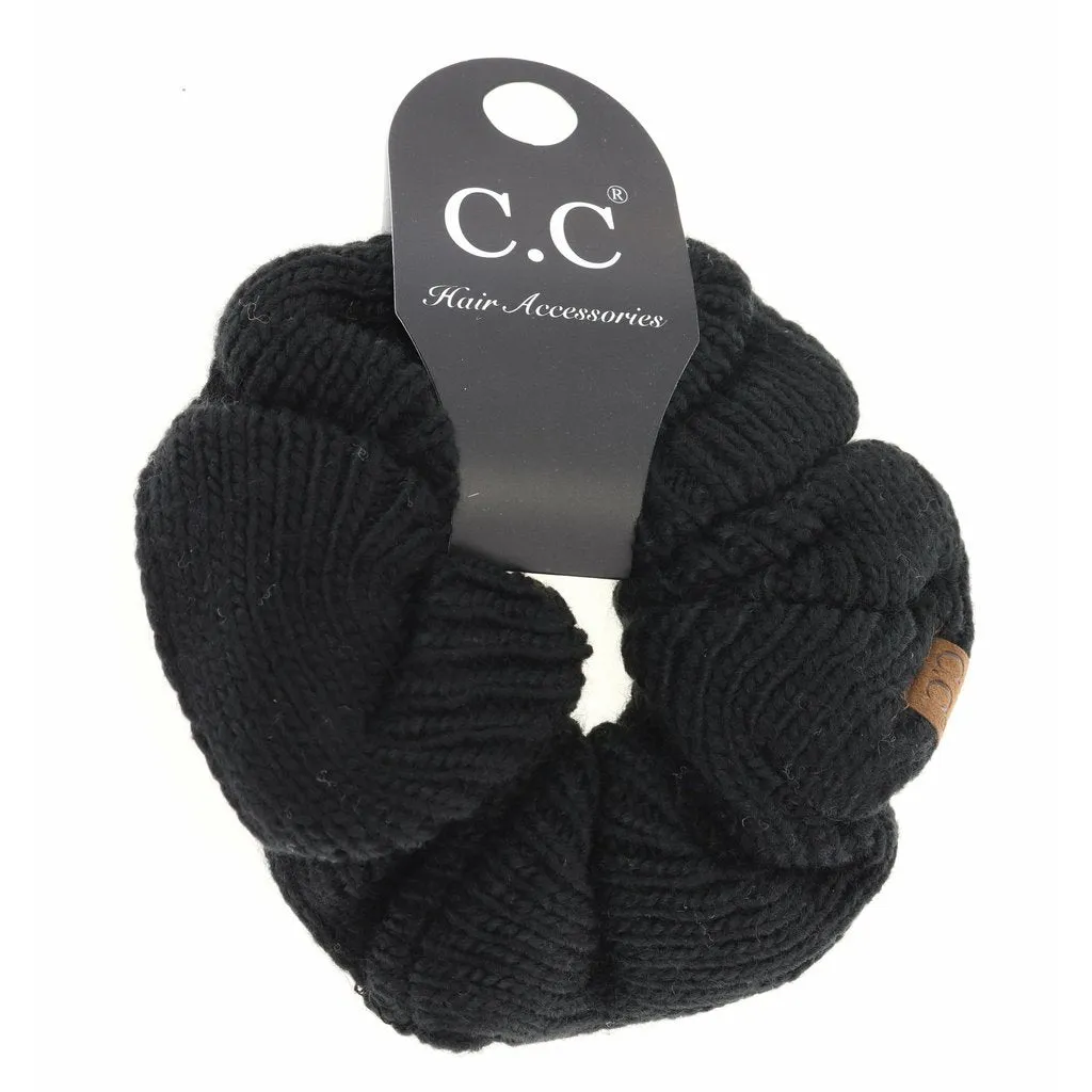 SOLID KNIT PONYTAIL C.C SCRUNCHIE