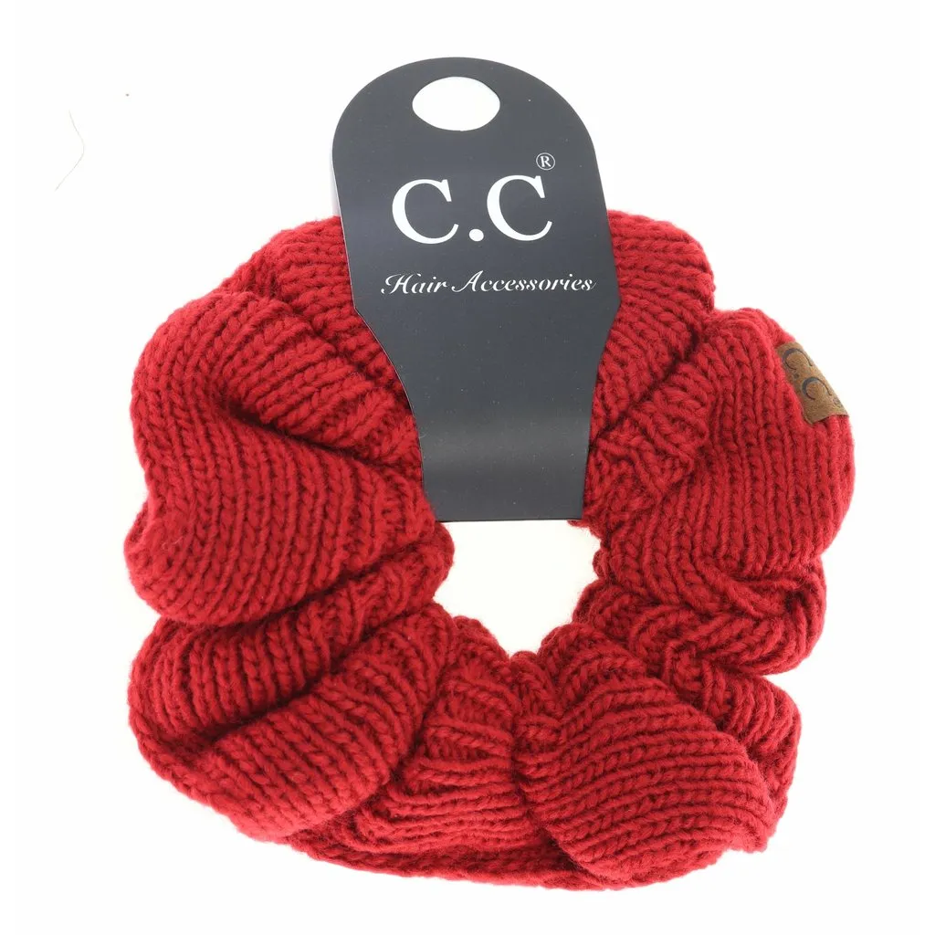 SOLID KNIT PONYTAIL C.C SCRUNCHIE