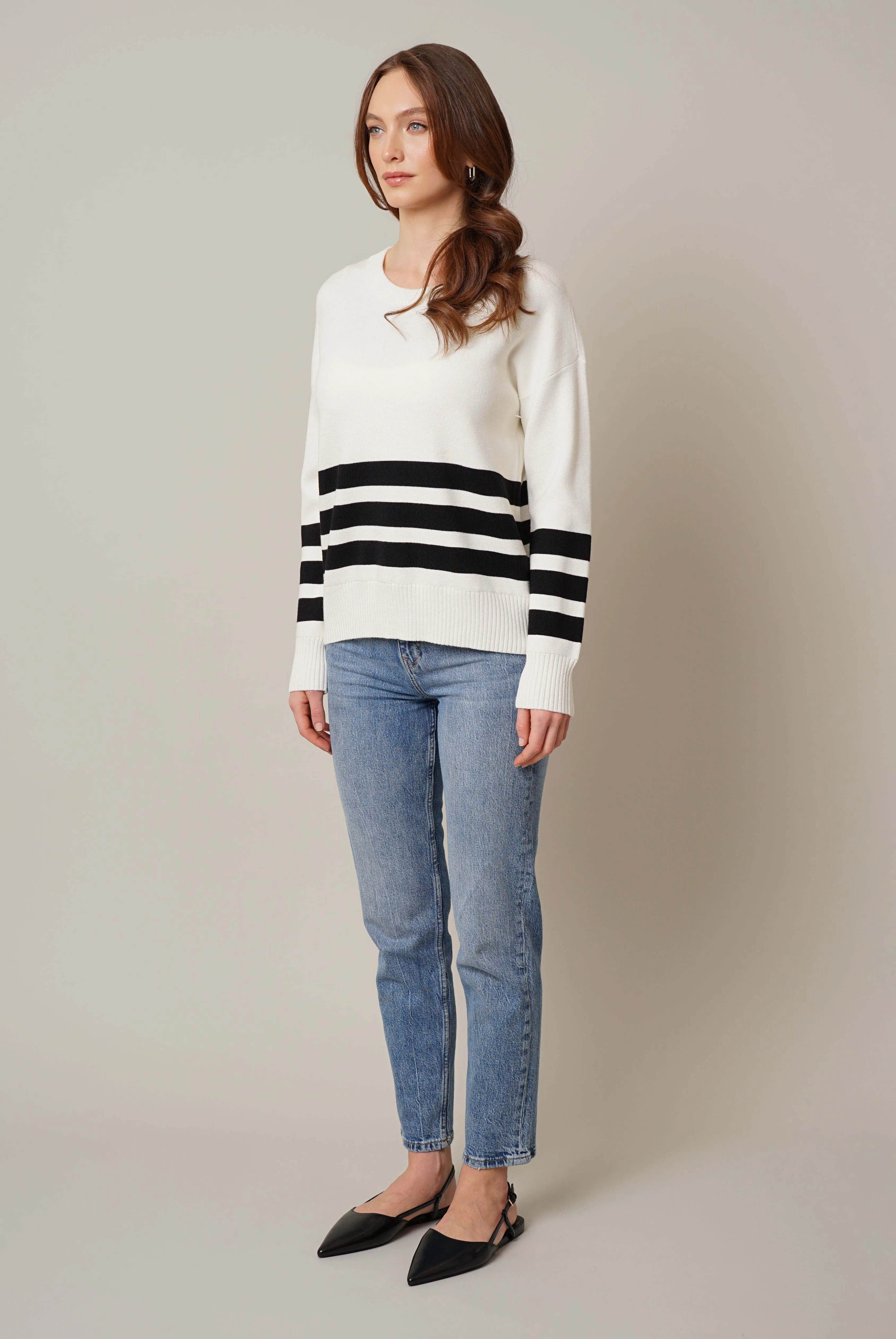 Striped Crew Neck Pullover