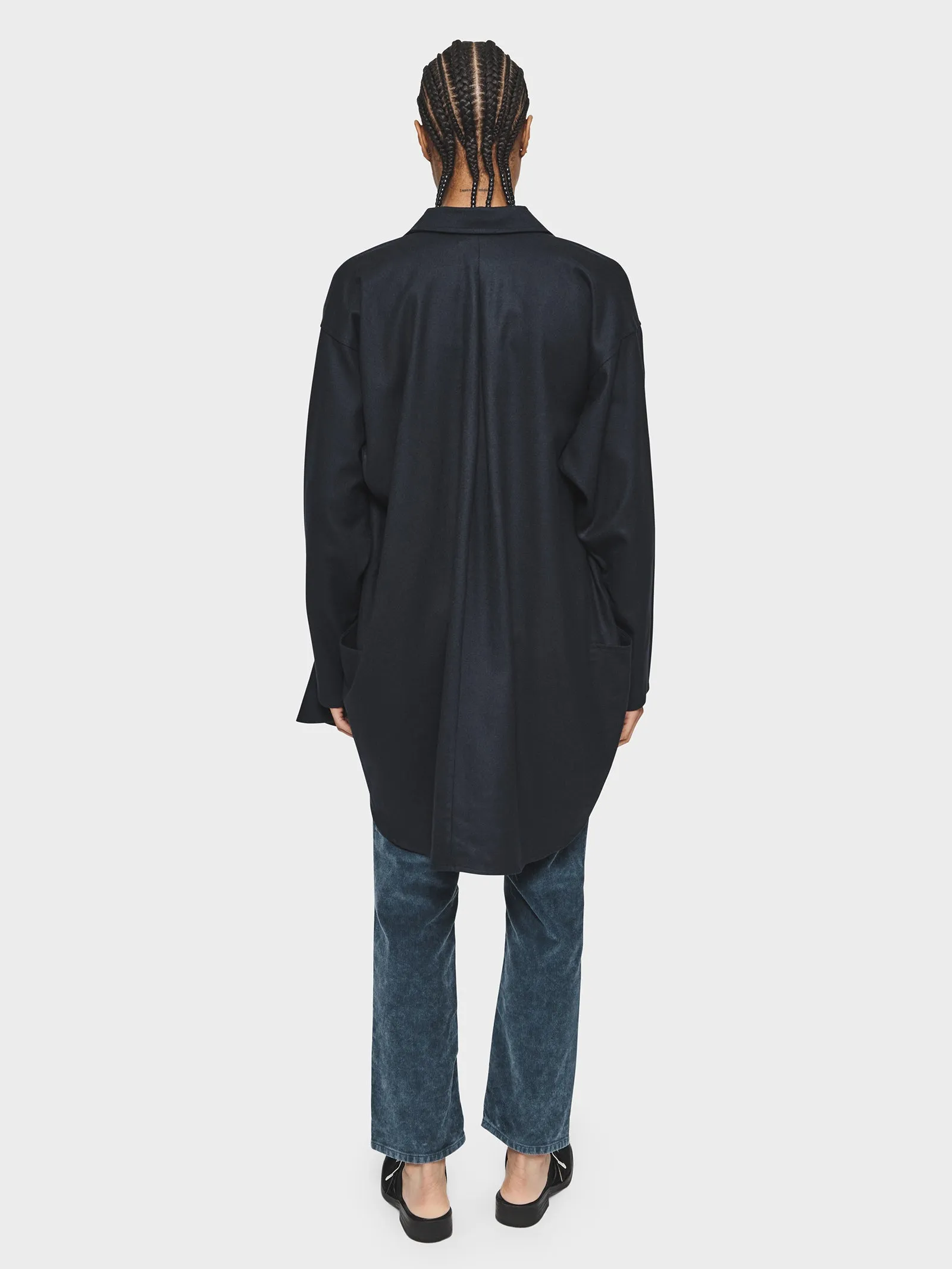 Tailored Artist's Smock in Dark Navy