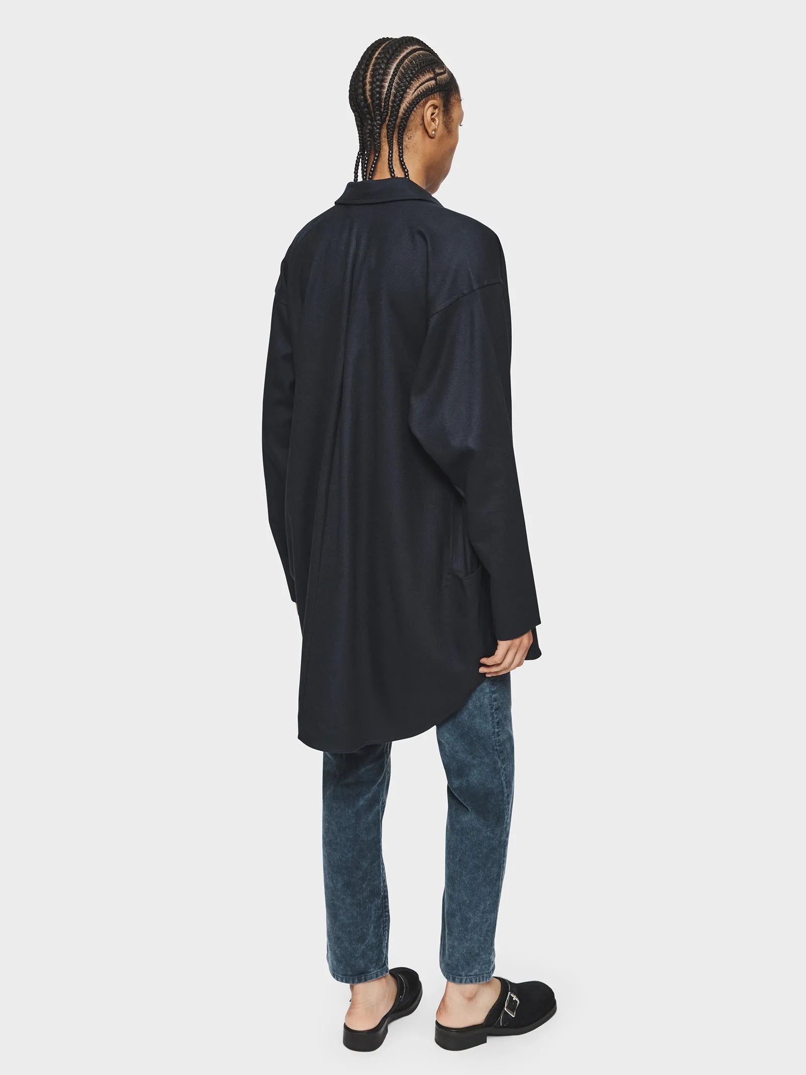 Tailored Artist's Smock in Dark Navy