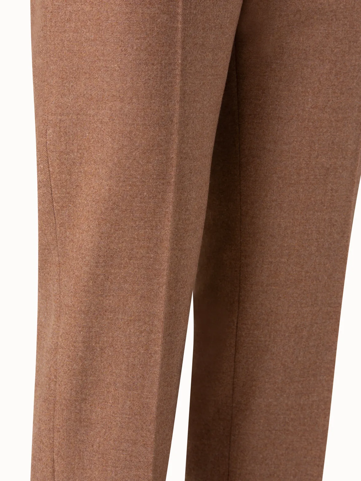 Tapered Wool Stretch Flannel Pants