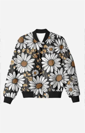 The Daisies - Unisex Printed Bomber Jacket with Pockets