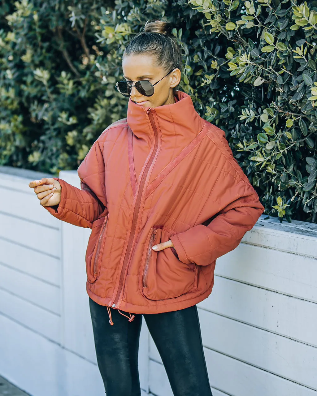 Toleet-Winter and Autumn Outfits Christmas/Thanksgiving_Cassian Quilted Puffer Jacket - Ginger with Pockets