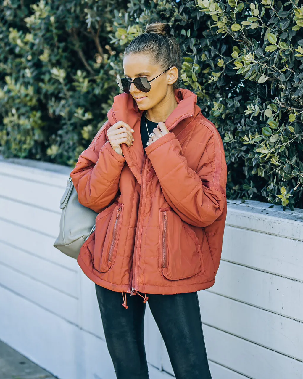 Toleet-Winter and Autumn Outfits Christmas/Thanksgiving_Cassian Quilted Puffer Jacket - Ginger with Pockets