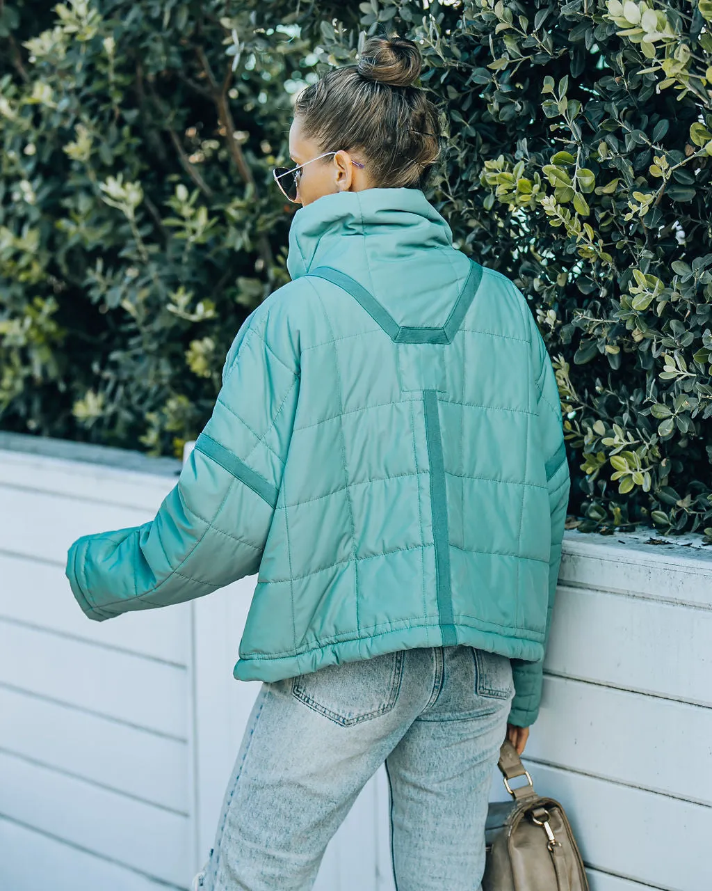 Toleet-Winter and Autumn Outfits Christmas/Thanksgiving_Cassian Quilted Puffer Jacket - Seafoam with Pockets