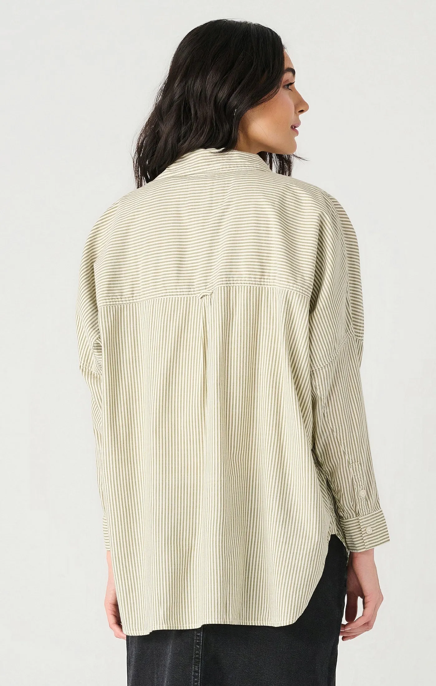 White Oversized Button Front Shirt